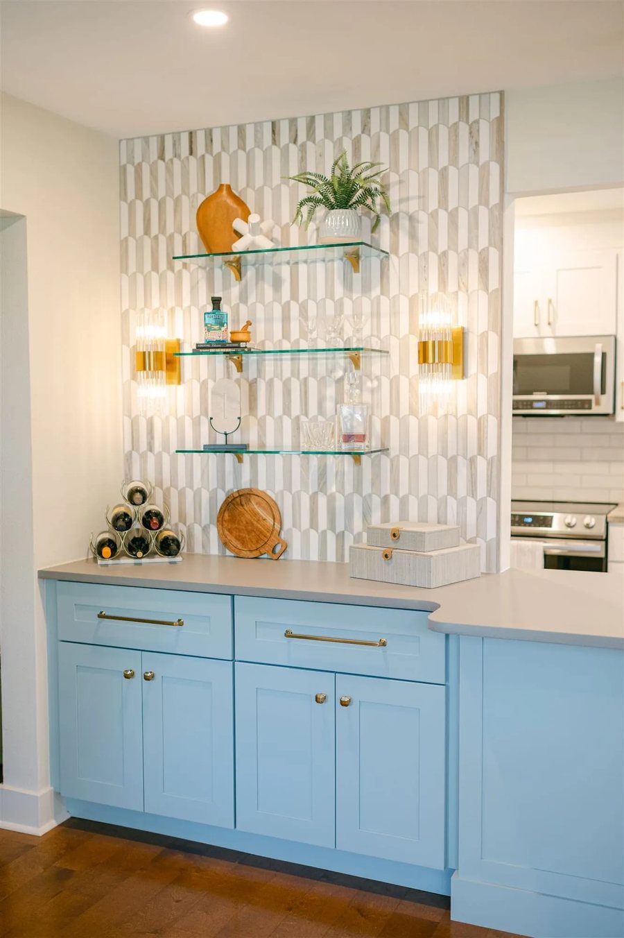 Wet bar and shelving