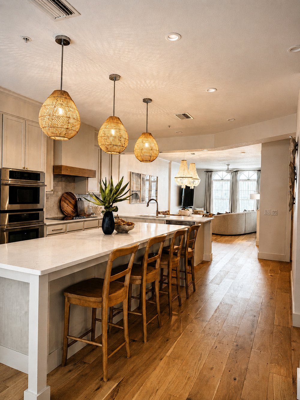 Great room kitchen with island