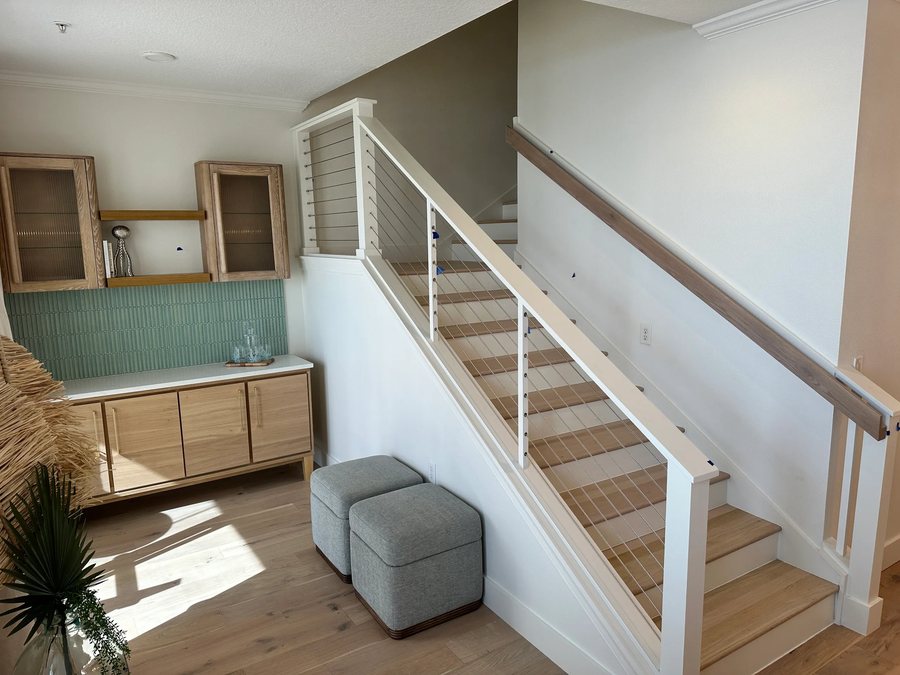 Staircase and cable railings